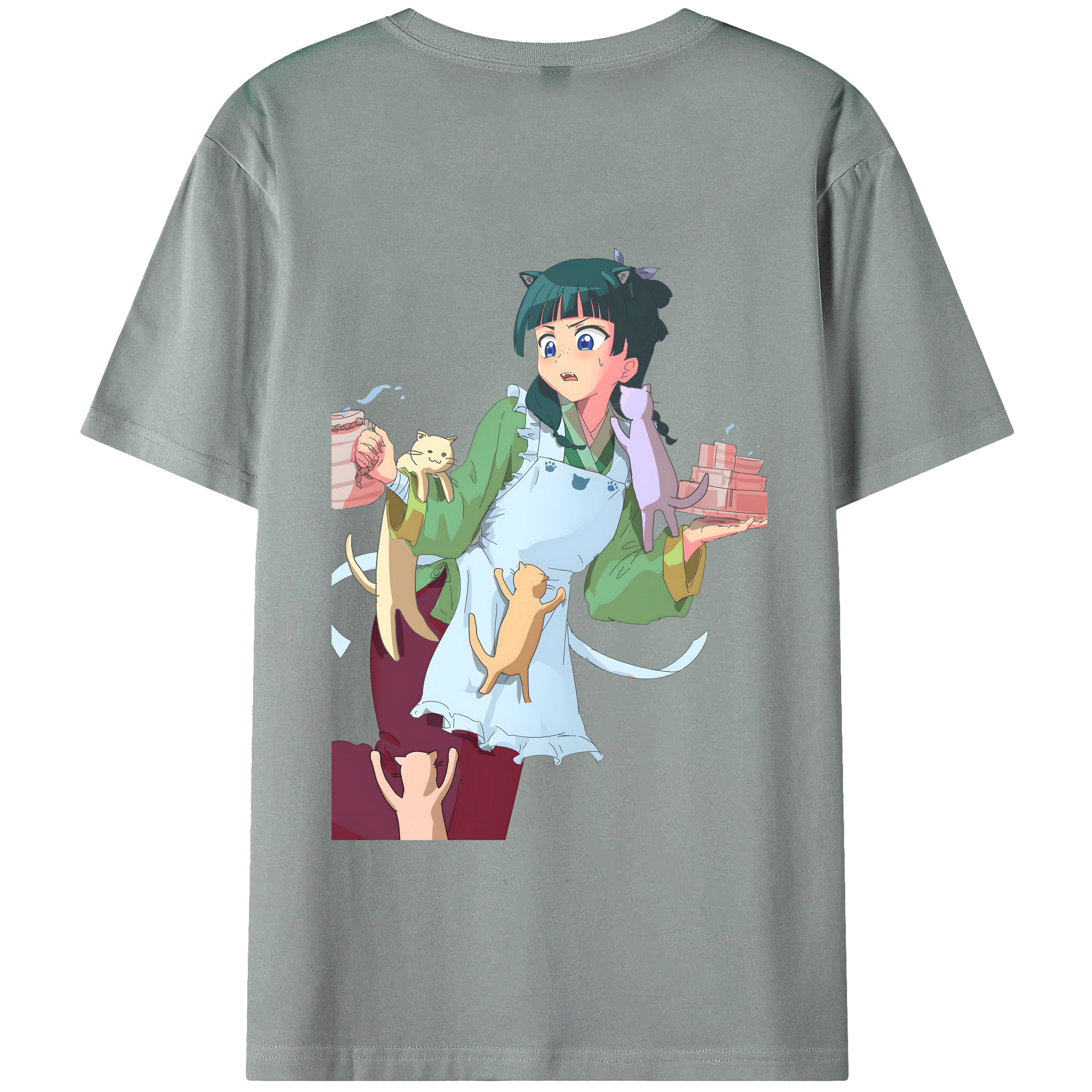 （画像用） 薬屋のひとりごと The Apothecary Diaries 綿100％ メンズ半袖Tシャツ（バックプリント） 通気性